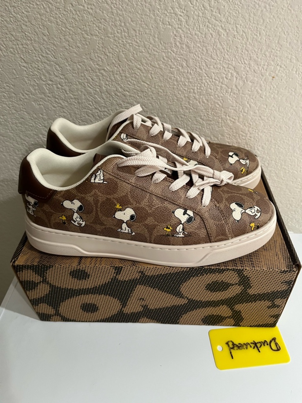 NIB Coach X Peanuts women Sneaker Signature Canvas Snoopy print
